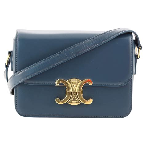 celine trapeze blue|Celine triomphe bags.